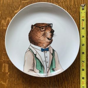 West Elm Dapper Animal Plate - Gopher